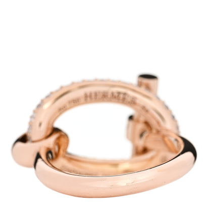Hermes 18K Rose Gold Diamond Adage Ring 54 7 3 of 5