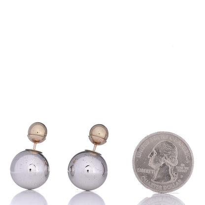 Christian Dior Mise En Dior Tribal Earrings Gold Silver 2 of 3