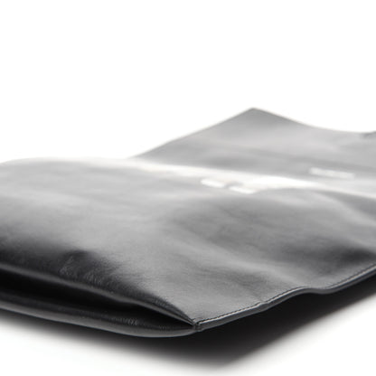 Balenciaga Calfskin Printed Kitten Plastic Bag Shopper S Black 8 of 9