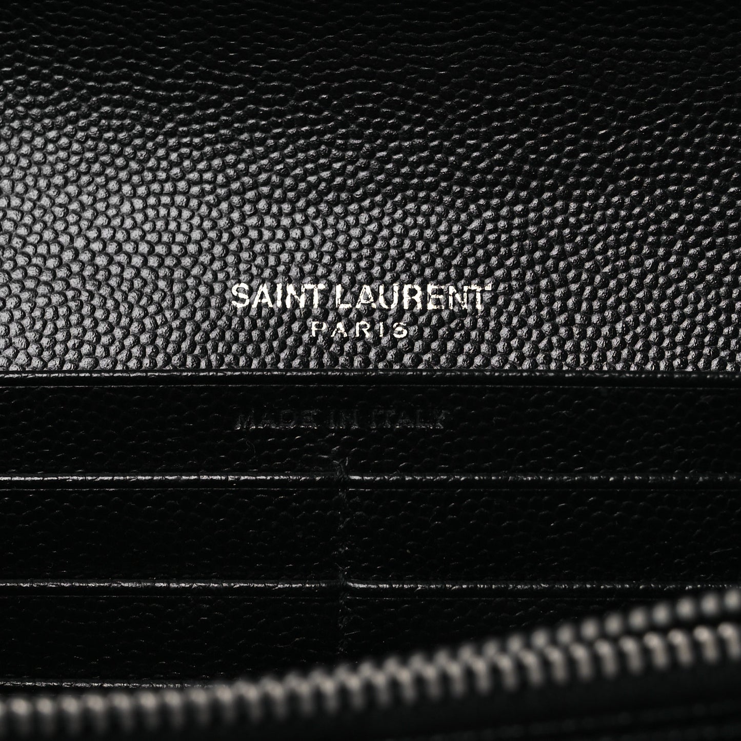 Grain De Poudre Matelasse Chevron Monogram Flap Wallet Black