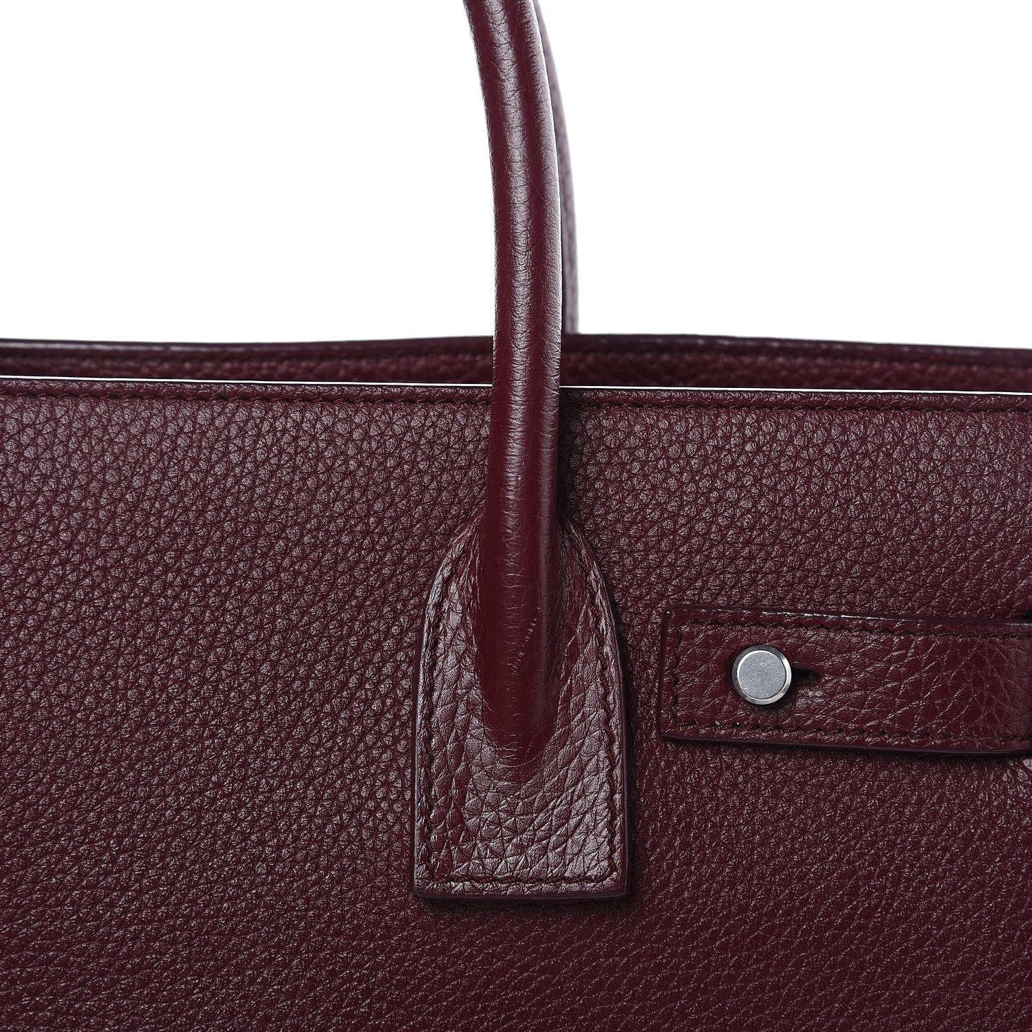 Saint Laurent Grained Calfskin Baby Sac De Jour Souple Rouge Legion 9 of 9