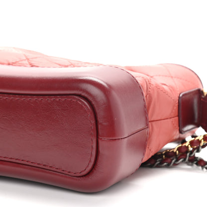 Chanel Aged Calfskin Quilted Small Gabrielle Hobo Red 8 of 8