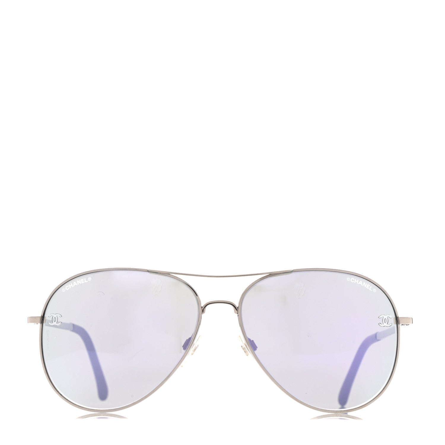 Chanel Polarized CC Aviator Sunglasses 4189-T-Q Purple 2 of 8
