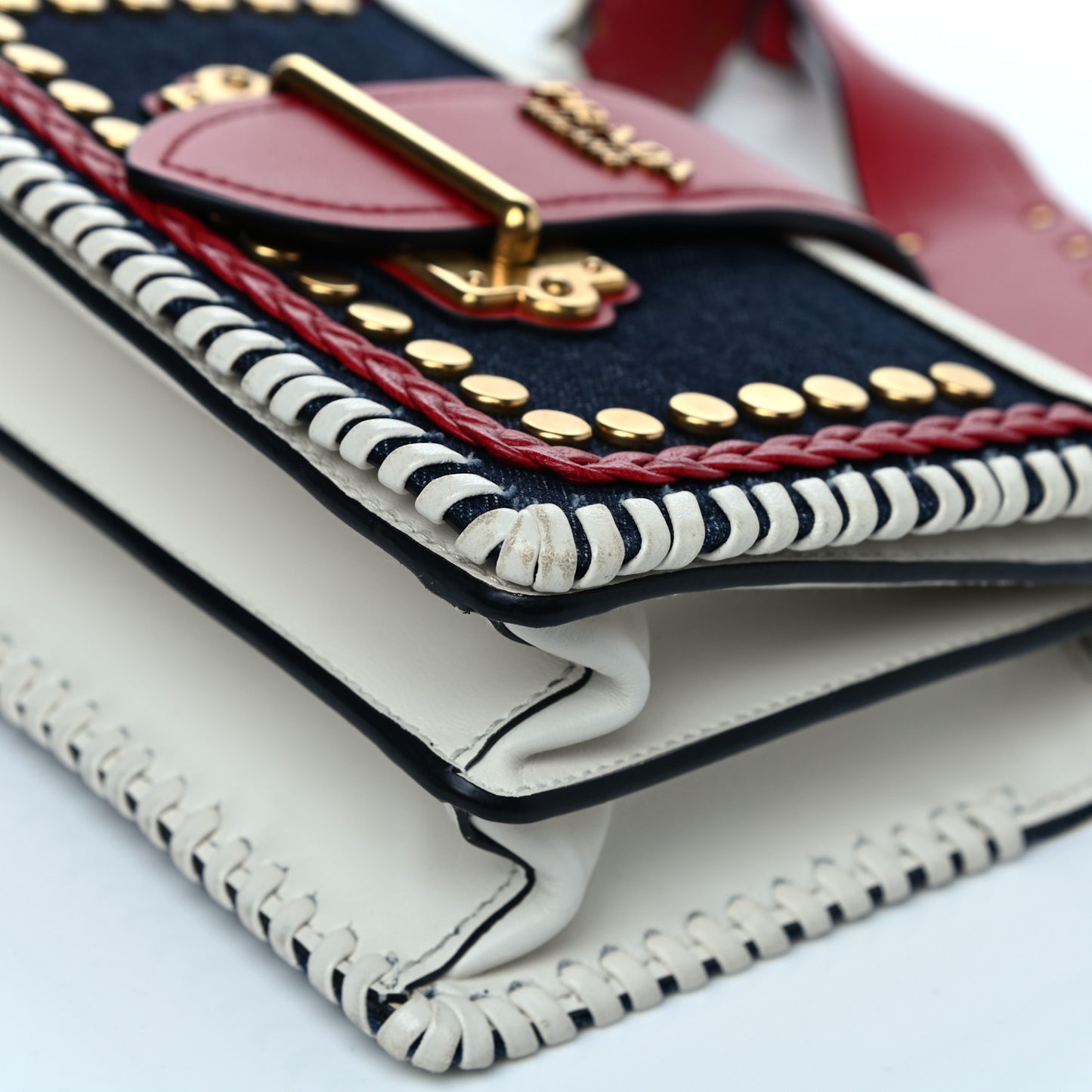 City Calf Denim Cahier Bag Blue Fuoco