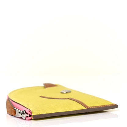 Hermes Chevre Mysore Paddock Change Purse Lime Caramel 4 of 9