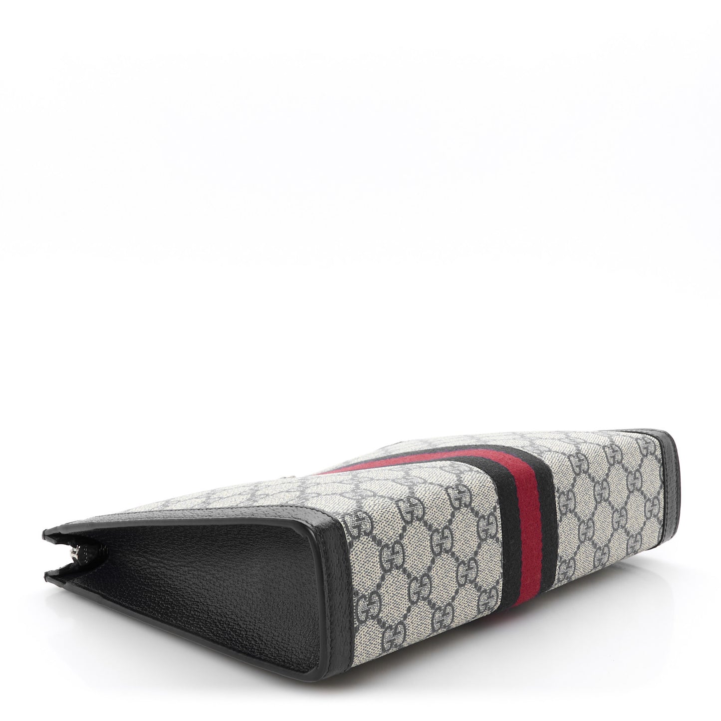 GG Supreme Monogram Web Ophidia Pouch Beige Blue