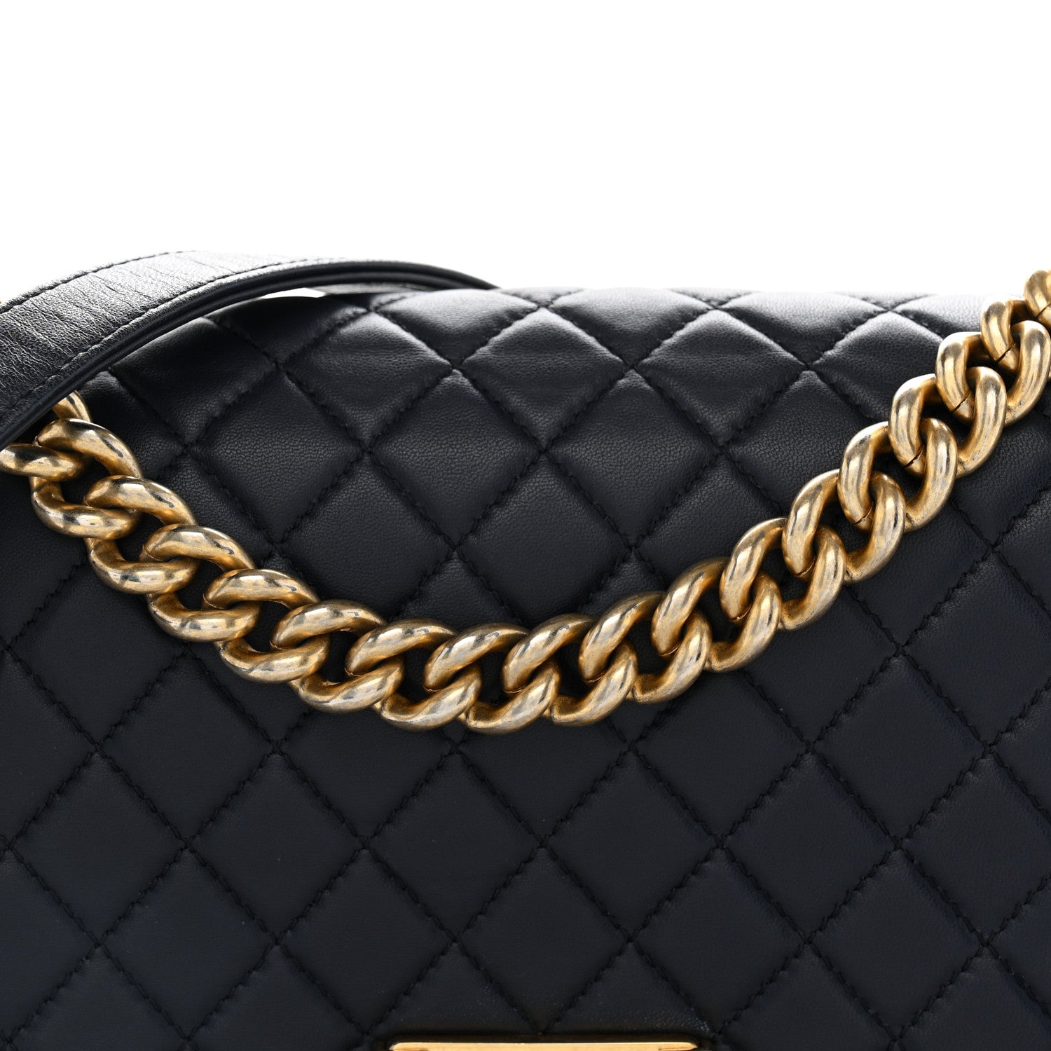 Chanel Lambskin Quilted Medium Boy Flap Dark Dark Navy 8 of 12