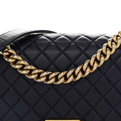 Chanel Lambskin Quilted Medium Boy Flap Dark Dark Navy 8 of 12