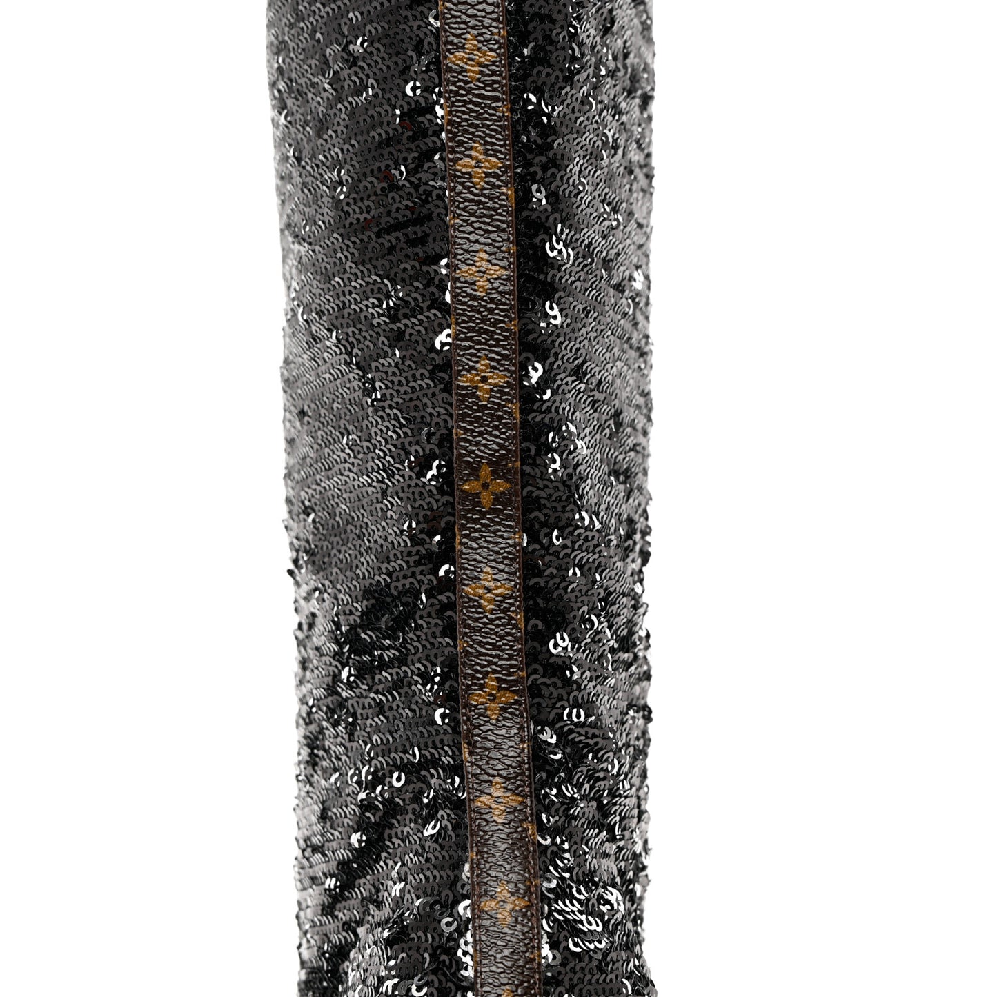 Sequin Donna High Boots 37 Black