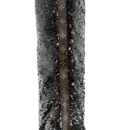 Louis Vuitton Sequin Donna High Boots 37 Black 8 of 9