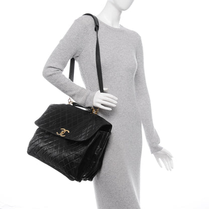 Chanel Lambskin Quilted Briefcase Laptop Bag Black 2 of 11