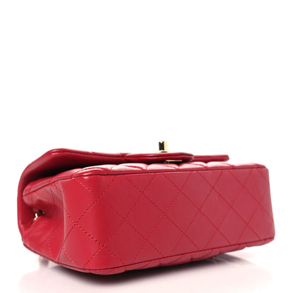 Chanel Lambskin Quilted Mini Rectangular Flap Red 4 of 9