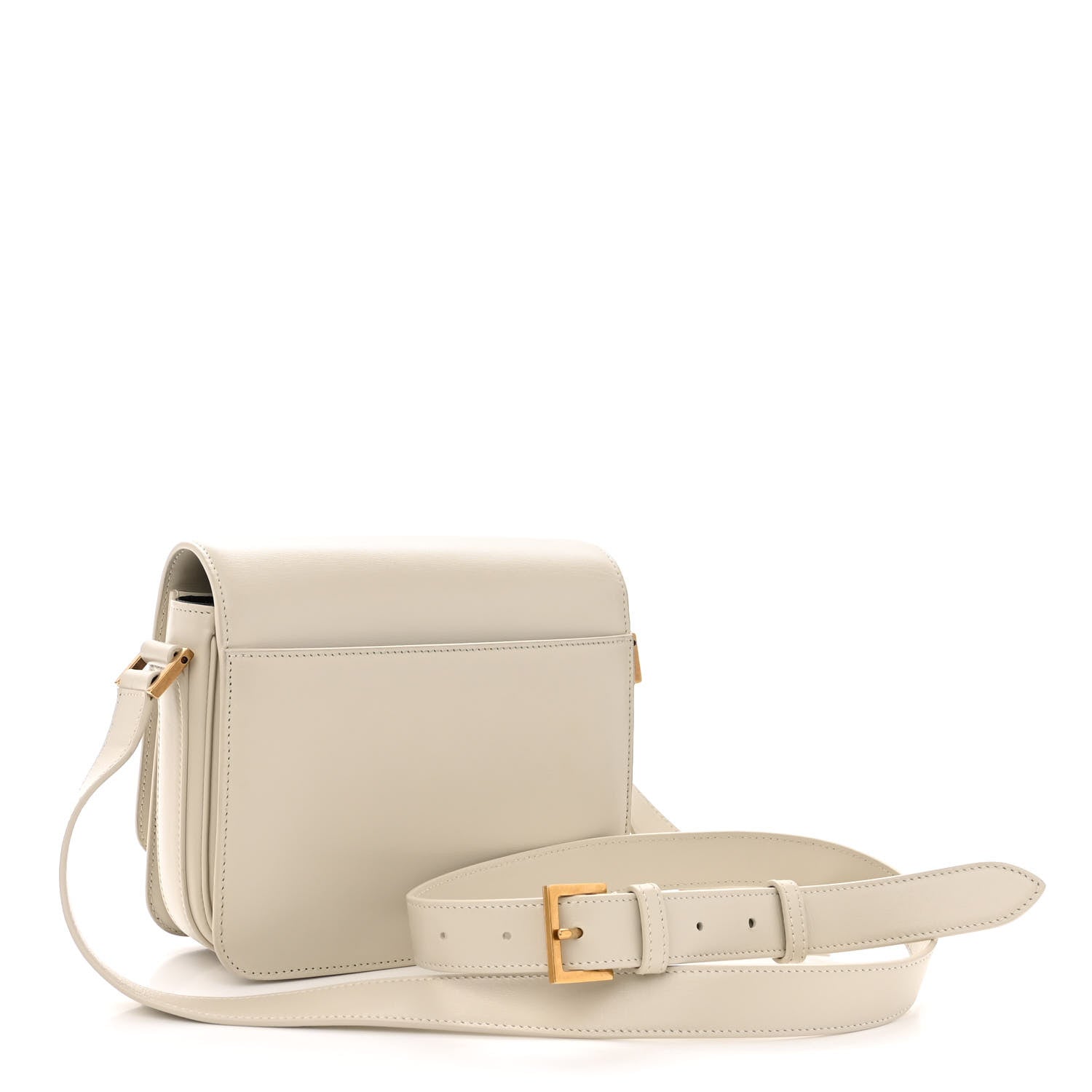 Saint Laurent Calfskin Le 61 Shoulder Bag White 3 of 9