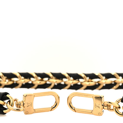 Louis Vuitton Calfskin Vanity Chain Pouch Shoulder Strap Black Gold 3 of 4