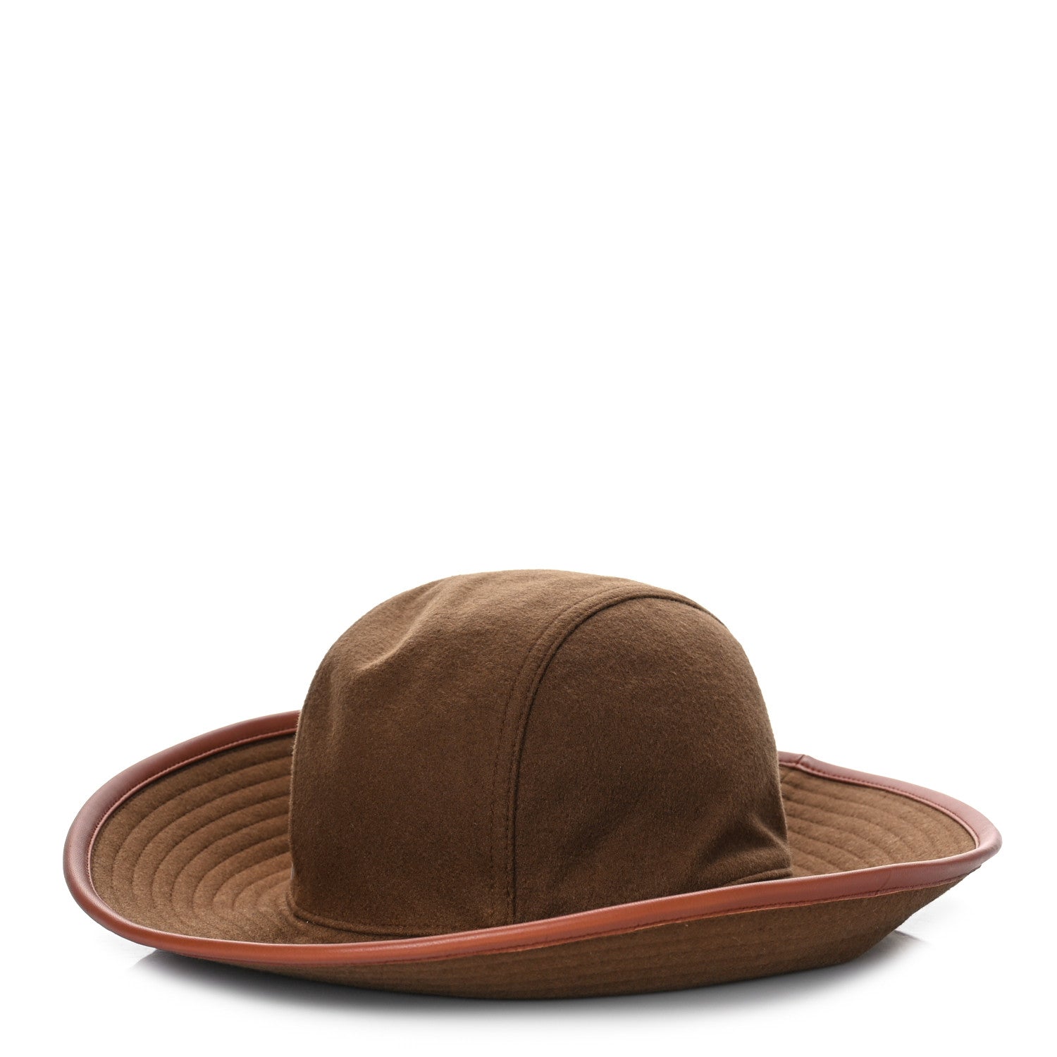 Hermes Cashmere Colette Hat 58 Brun D' Automne Cognac 1 of 7
