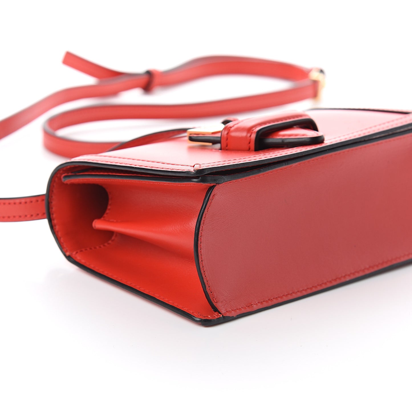 Calfskin Small Barcelona Shoulder Bag Red