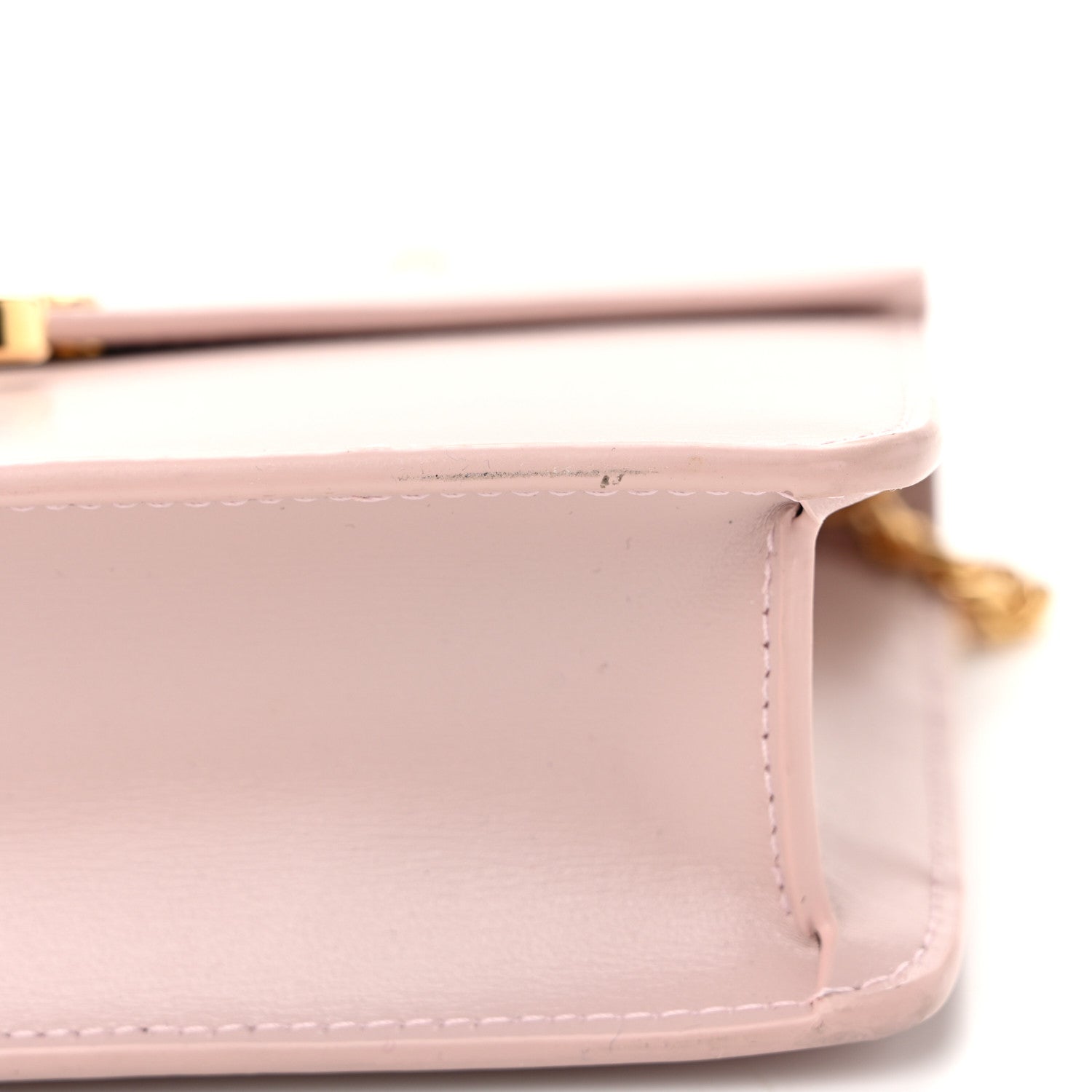 Celine Shiny Calfskin Triomphe Margo Wallet on Chain Vintage Pink 10 of 10