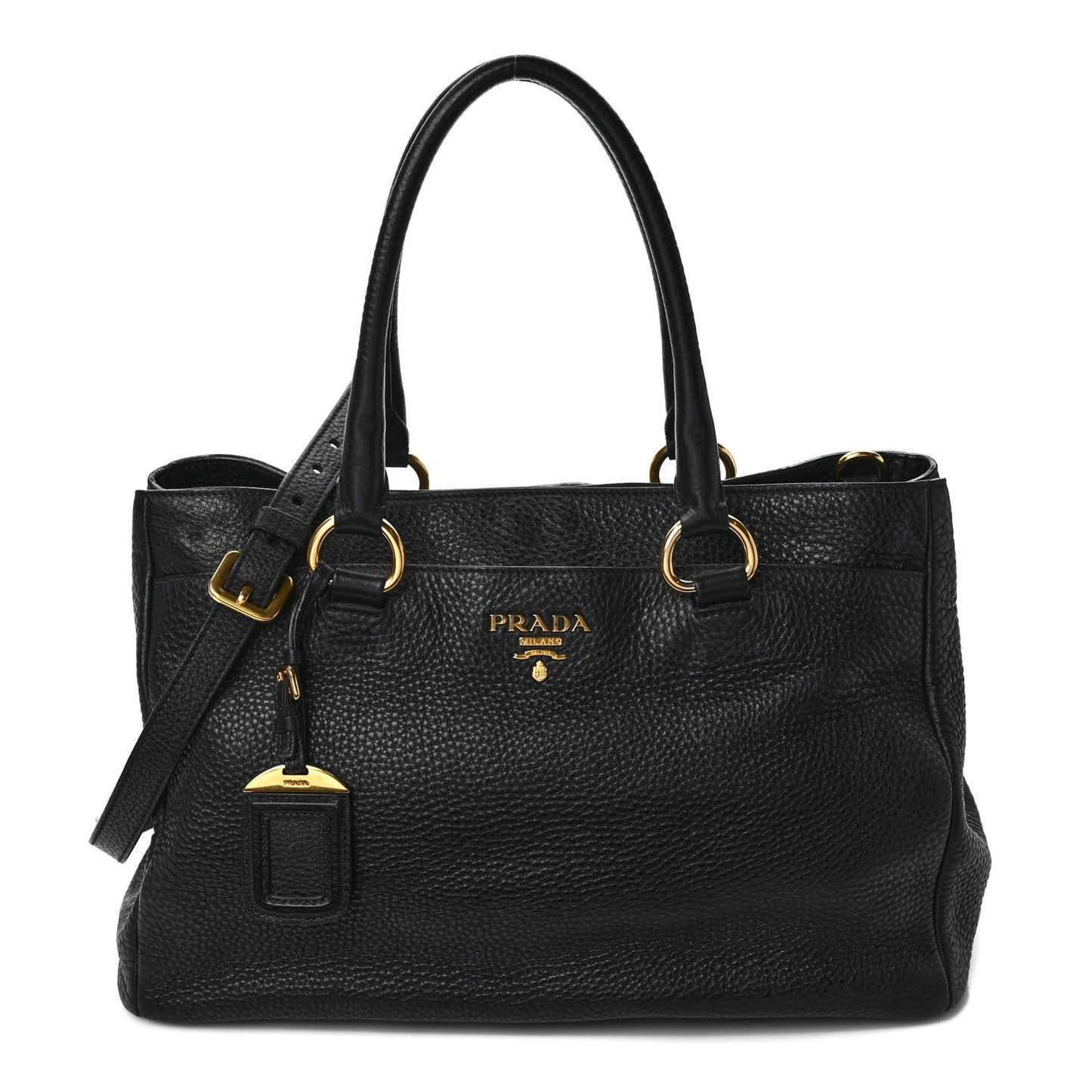 Vitello Daino Tote Black