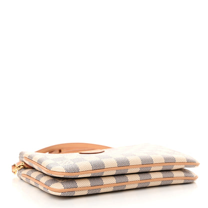 Louis Vuitton Damier Azur Double Zip Pochette 4 of 11