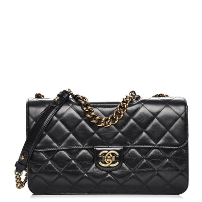 Chanel Calfskin Quilted Large Perfect Edge Flap Black 1 of 8
