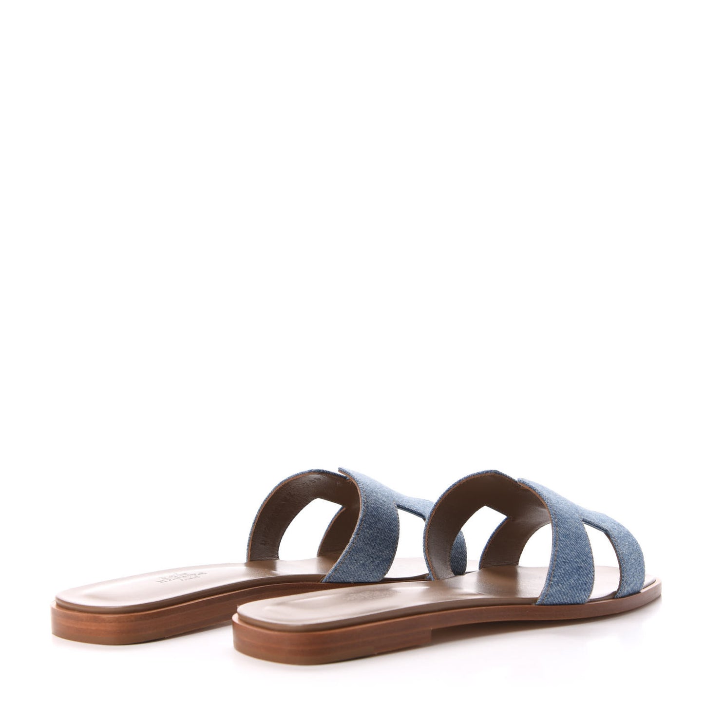 Denim Canvas Oran Sandals 39 Bleu Clair