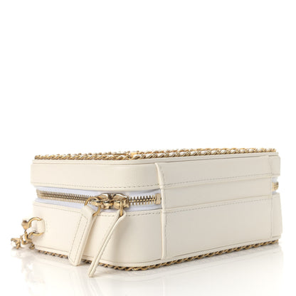 Chanel Goatskin Quilted Small CC Filigree Vanity Case White 4 of 9