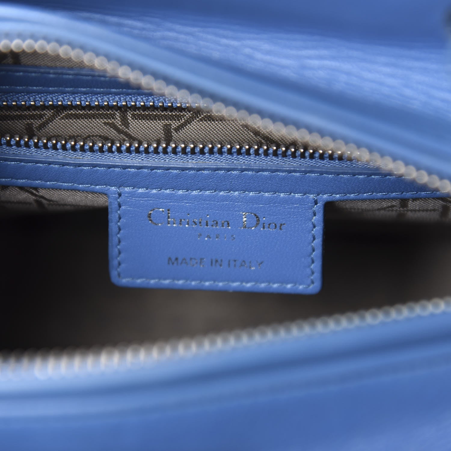 Christian Dior Lambskin Cannage Medium Lady Dior Blue Pastel 8 of 10