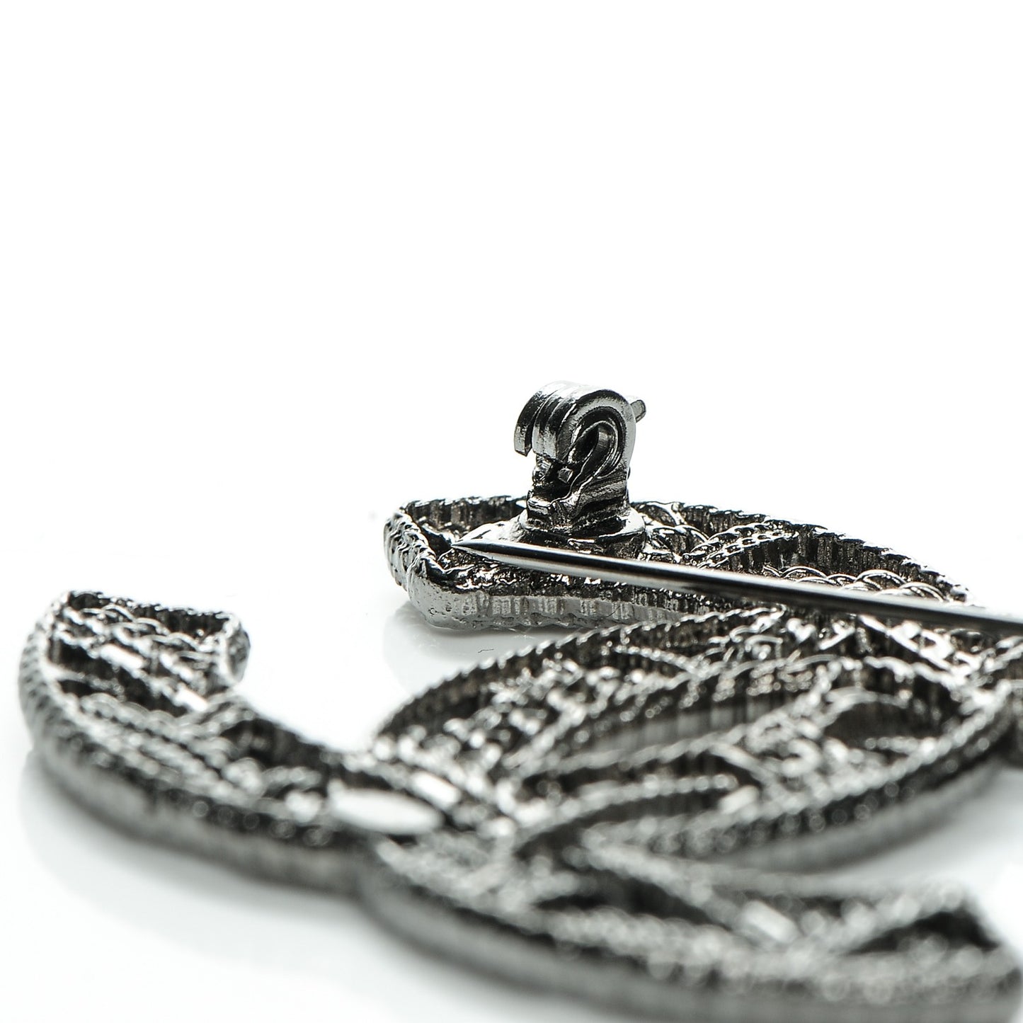 Ruthenium Chain CC Brooch