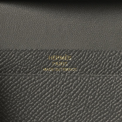 Hermes Epsom Bearn Card Holder Wallet Gris Meyer 6 of 8