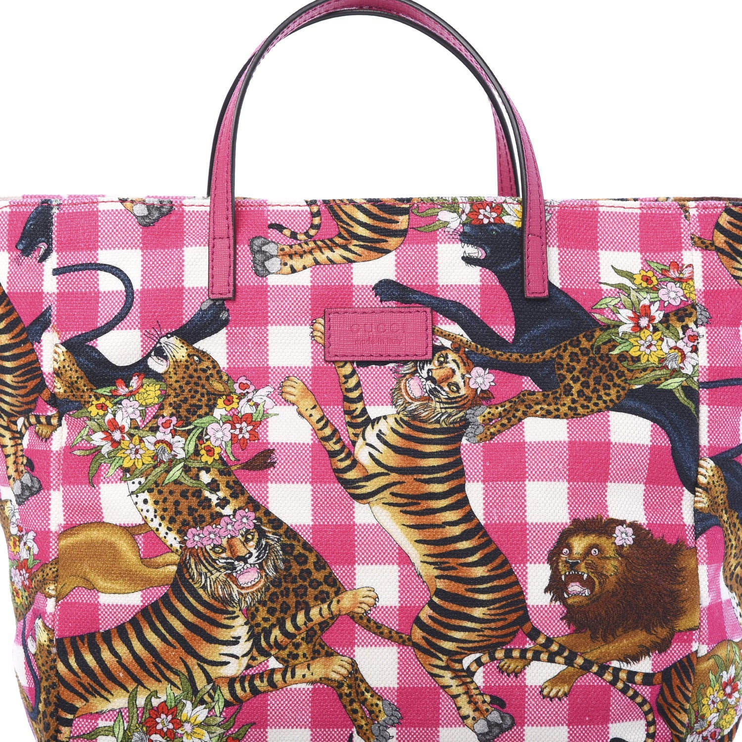 Gucci Canvas Kids Tiger Print Tote Multicolor 7 of 9
