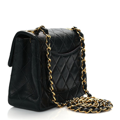 Chanel Lambskin Quilted Mini Square Flap Bag Black 3 of 10