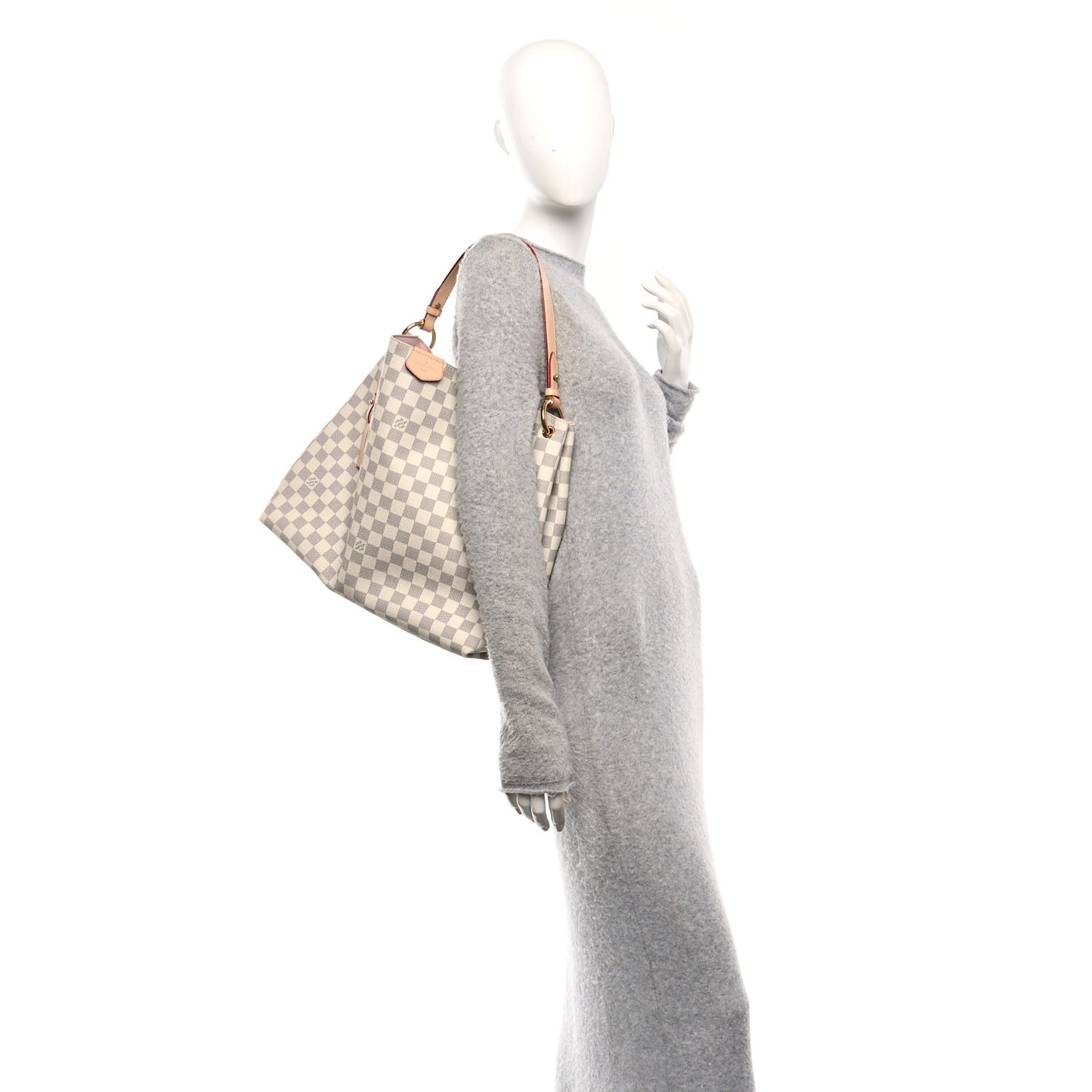 Damier Azur Graceful MM Rose Ballerine
