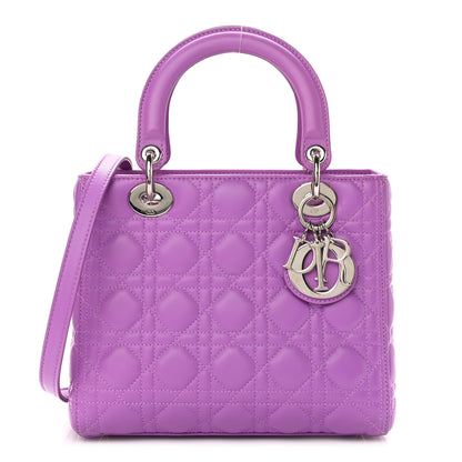 Christian Dior Lambskin Cannage Medium Lady Dior Purple 1 of 9