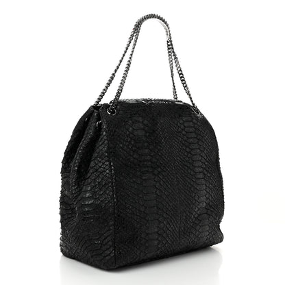 Chanel Snakeskin Accordion Tote Black 3 of 10