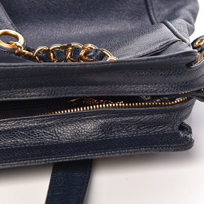 Chanel Caviar CC Shoulder Bag Navy Blue 12 of 15