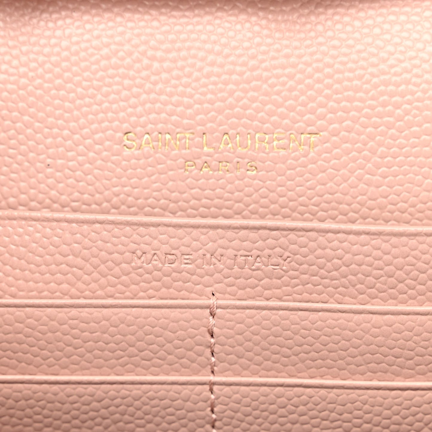 Grain De Poudre Matelasse Chevron Monogram Chain Wallet Pale Pink