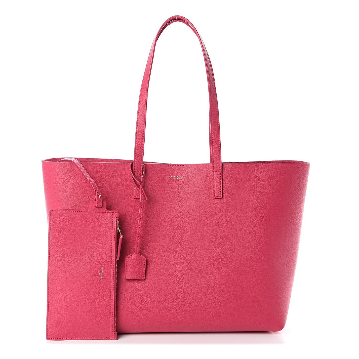 Calfskin Large Shopping Tote Fuchsia