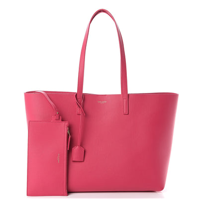 Saint Laurent Calfskin Large Shopping Tote Fuchsia 1 of 8