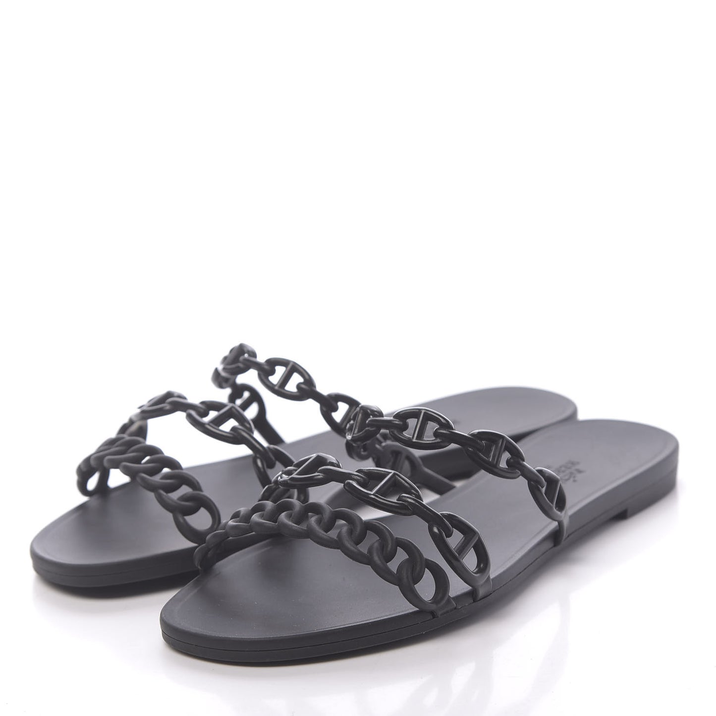 Rubber Chaine d'Ancre Rivage Sandals 37 Black