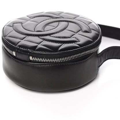 Chanel Lambskin Quilted CC Chocolate Bar Round Shoulder Bag Black 8 of 10