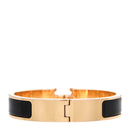 Hermes Enamel Narrow Clic Clac H Bracelet PM Black 3 of 5