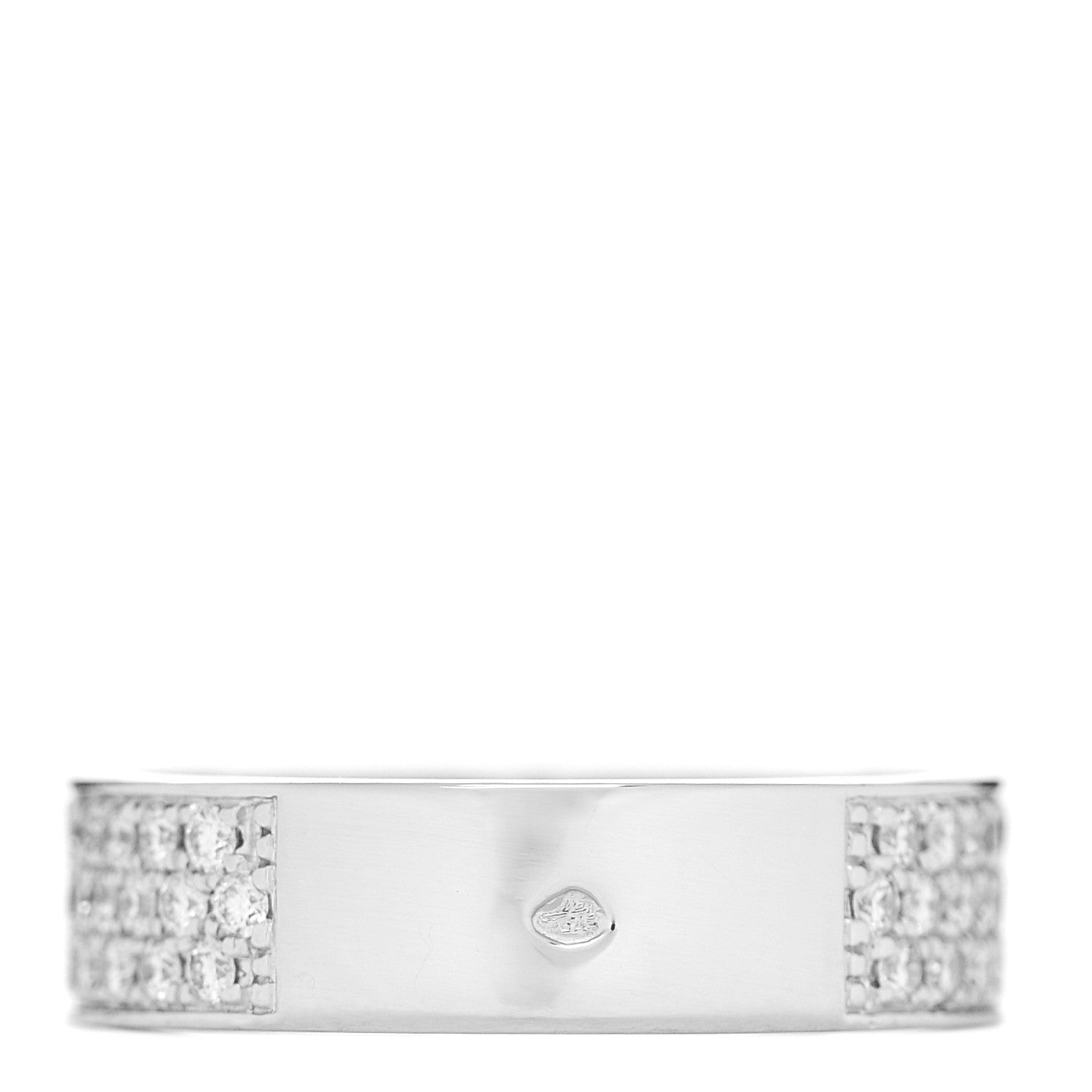 Hermes 18K White Gold Diamond Pave Kelly Ring 51 5.75 3 of 4