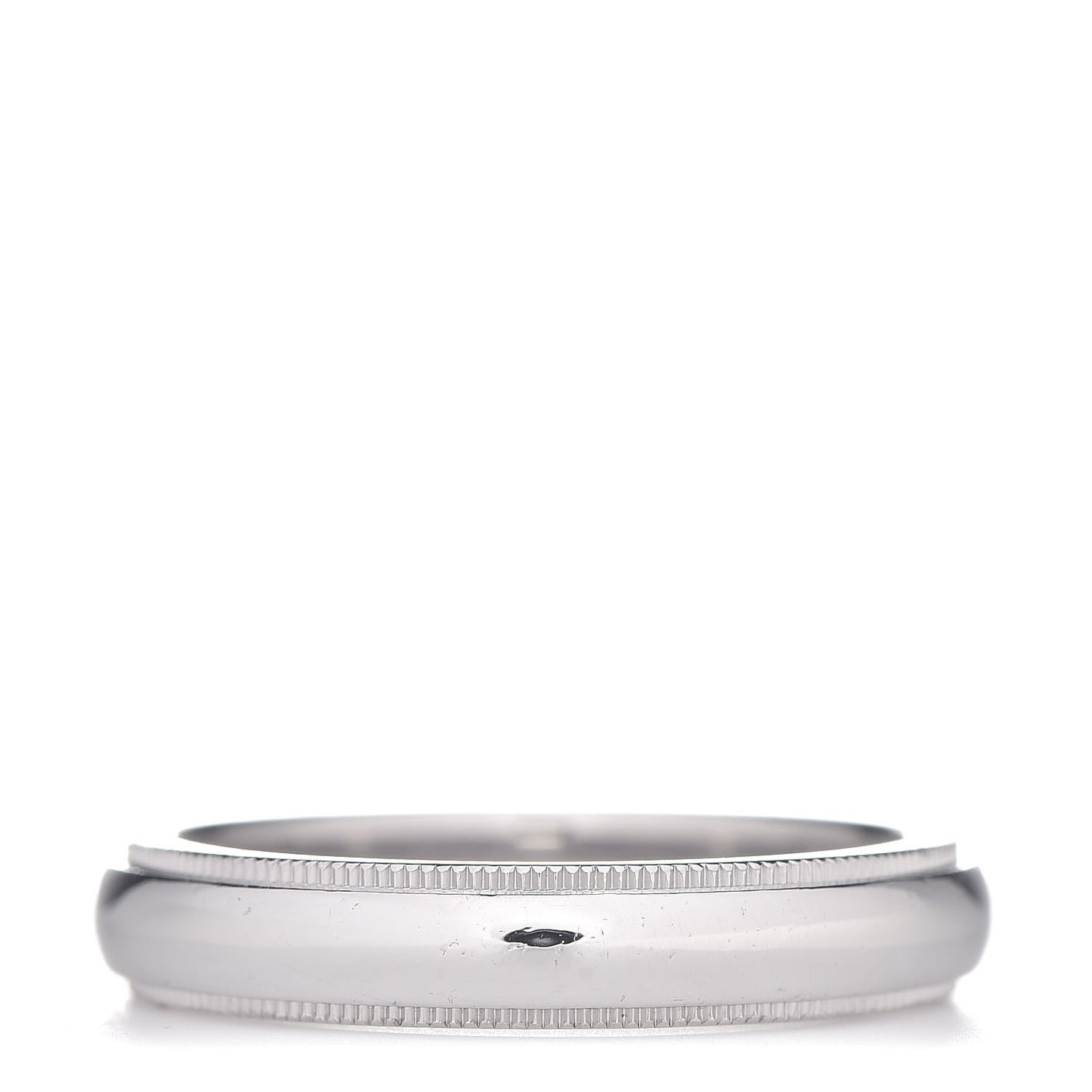 Platinum 4mm Classic Milgrain Wedding Band Ring 58 8.25