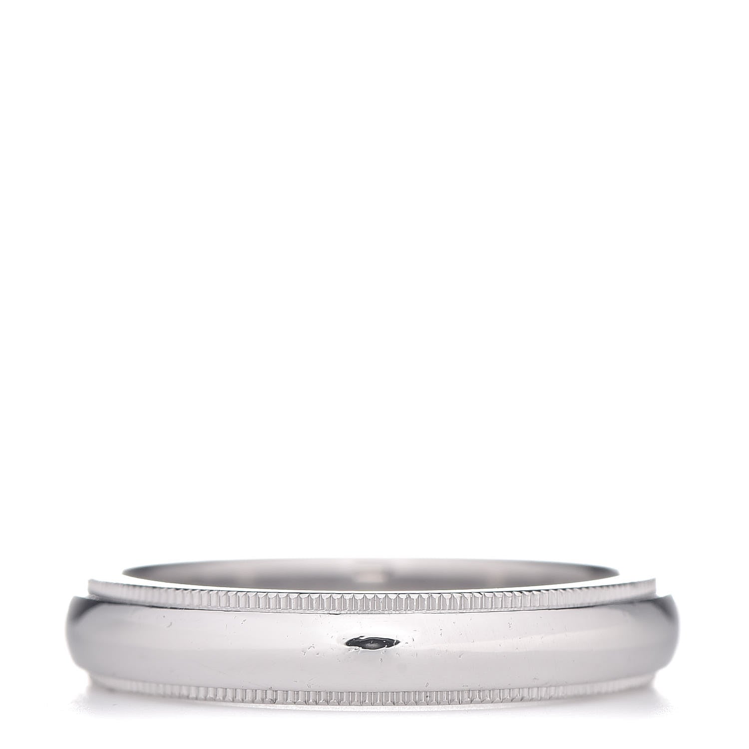 Tiffany Platinum 4mm Classic Milgrain Wedding Band Ring 58 8.25 1 of 4