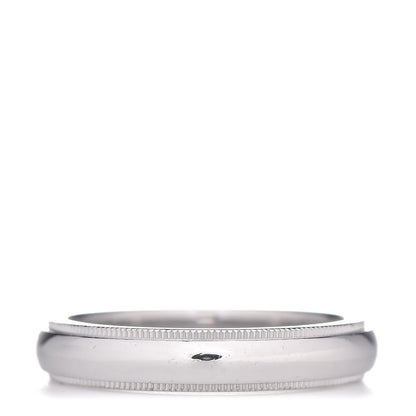 Tiffany Platinum 4mm Classic Milgrain Wedding Band Ring 58 8.25 1 of 4
