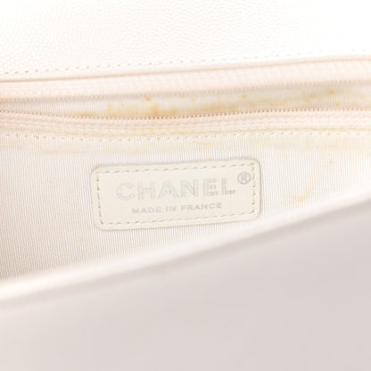 Chanel Caviar Quilted Medium Boy Flap Ivory 6 of 18