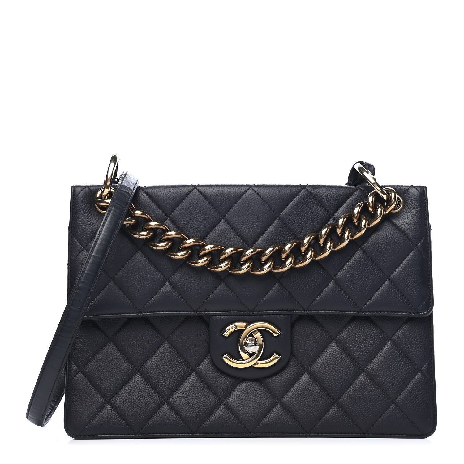 Chanel Caviar Quilted Large Retro Class Flap Dark Grey 1 of 9