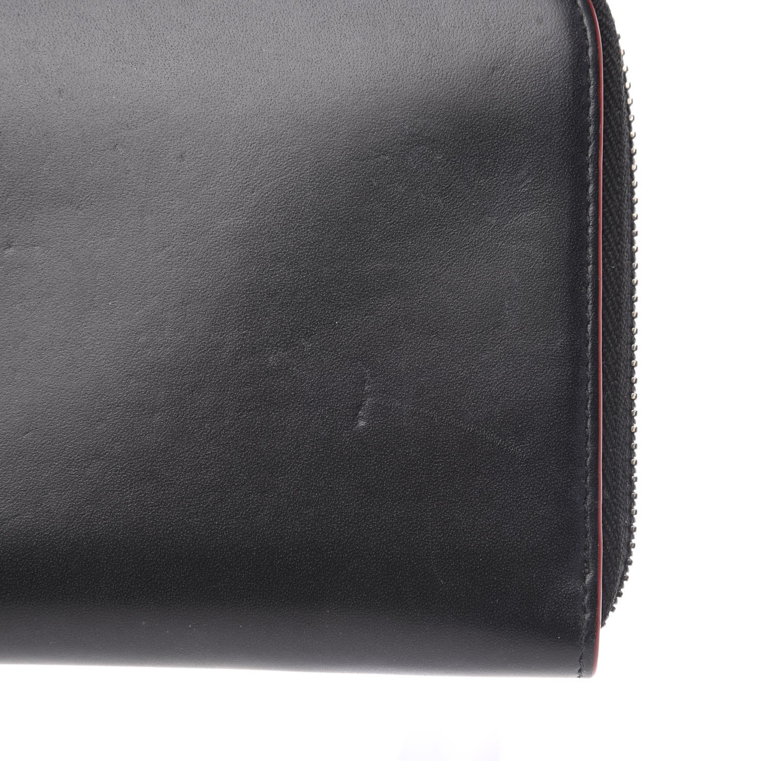 Christian Louboutin Calfskin Panettone Zip Around Wallet Black 9 of 12