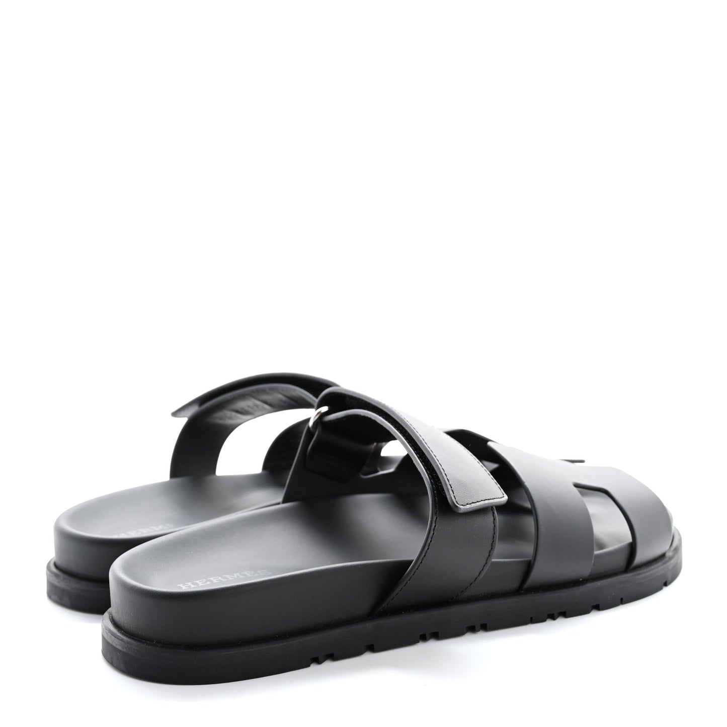 Calfskin Womens Chypre Sandals 39.5 Black