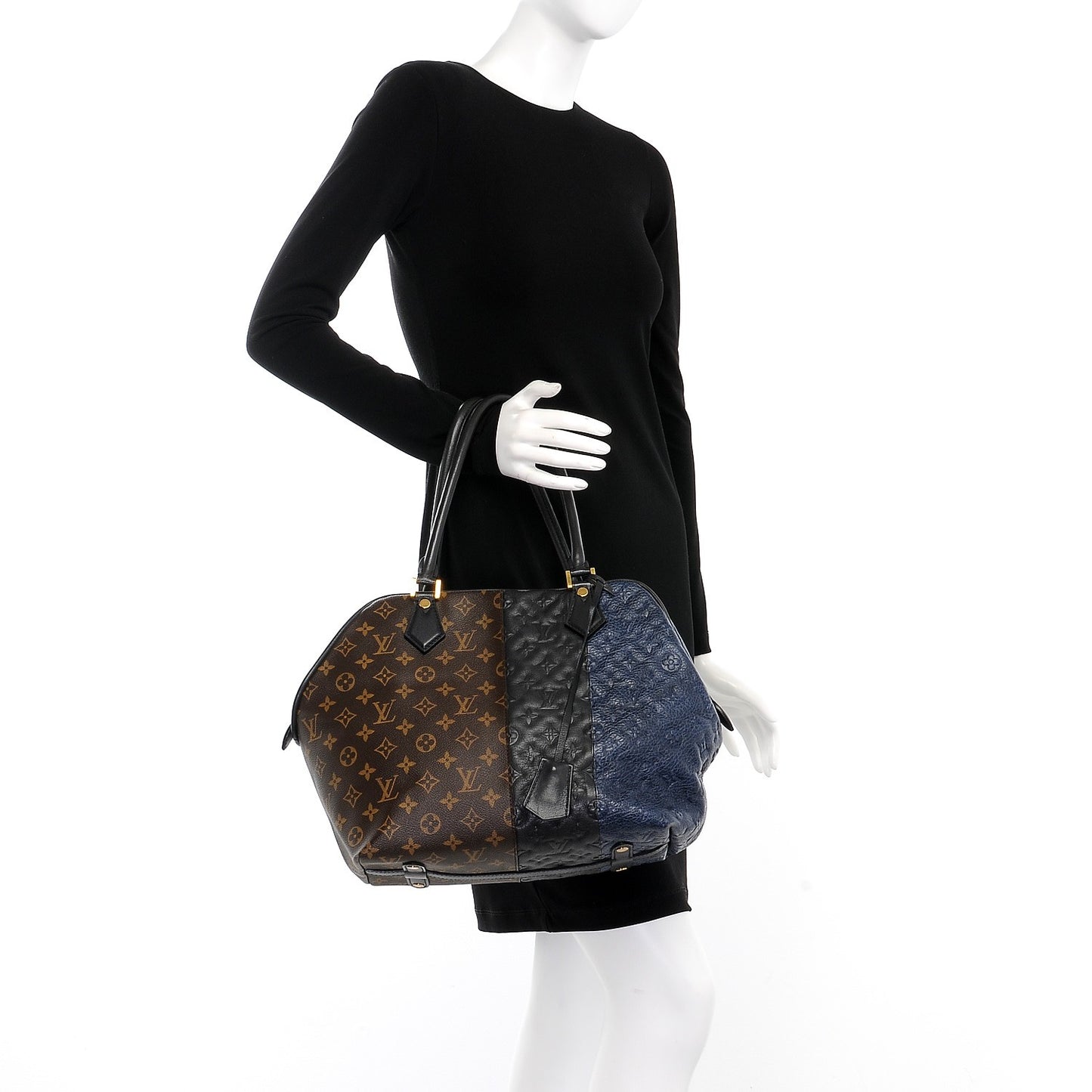 Monogram Stripes Medium Bag Marine